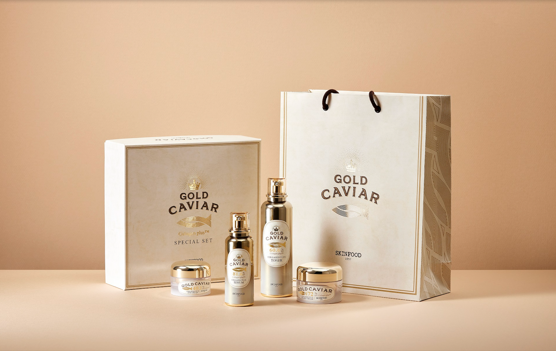 NEW] Gold Caviar Collagen Plus Special Set SF74205 – Skinfood